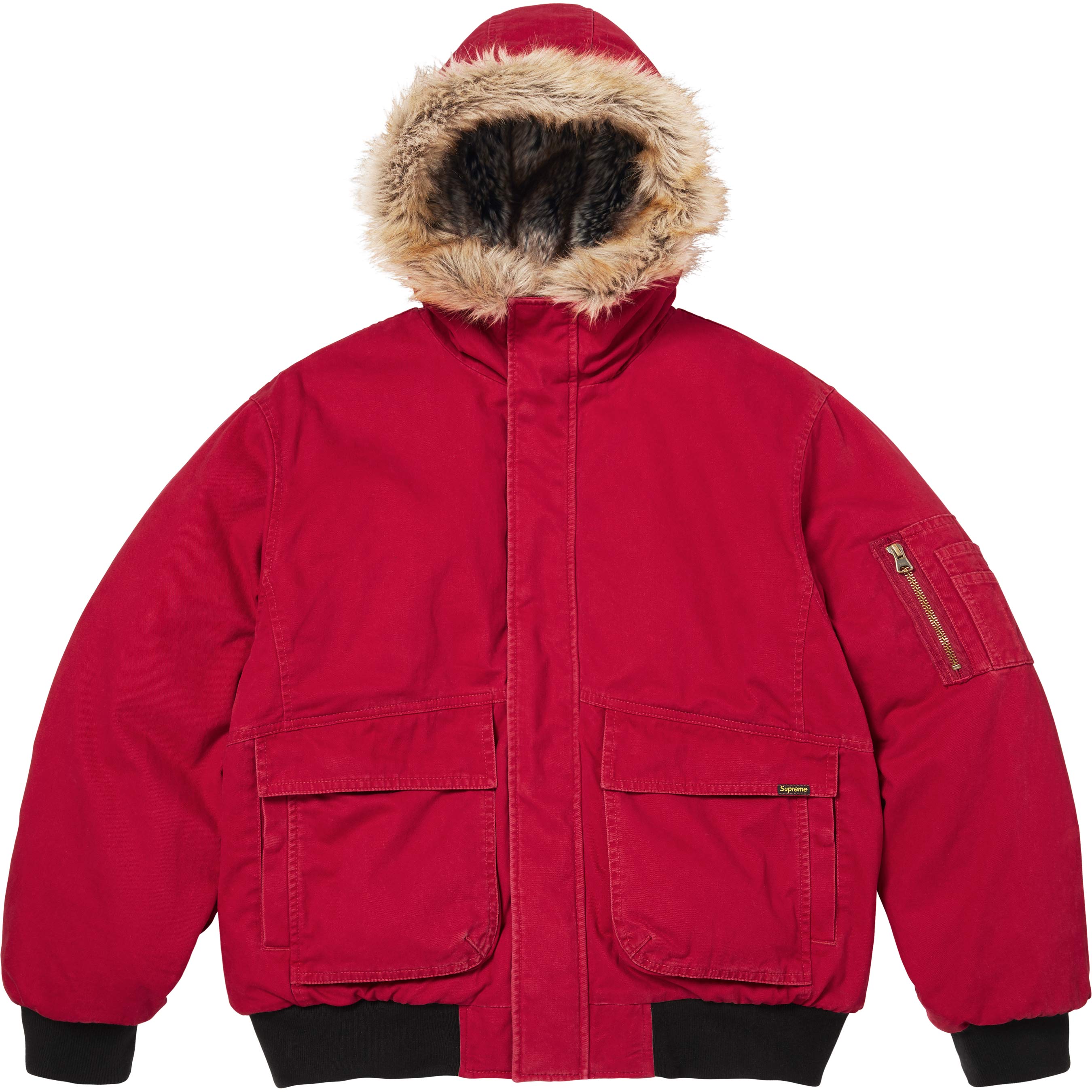 Reversible Faux Fur Hooded Work Jacket view 34